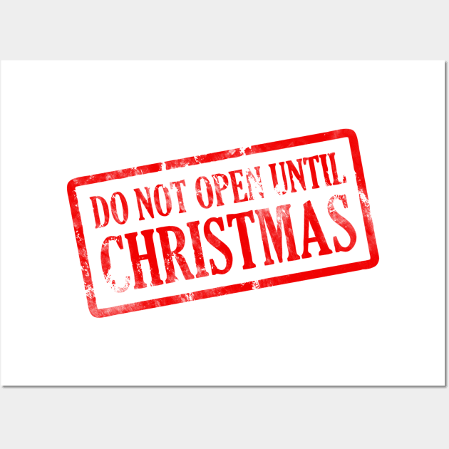 Santa Do Not Open Tag Christmas Stamps Funny Xmas Matching Wall Art by alcoshirts